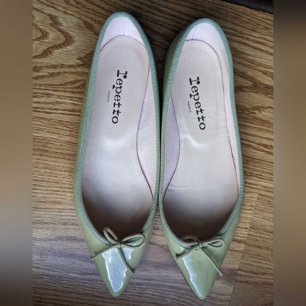 Repetto Women's Brigitte Patent-leather Point-toe Ballerina Flats